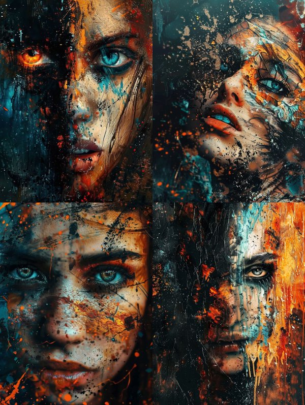 Fragmented Souls in Abstract Color