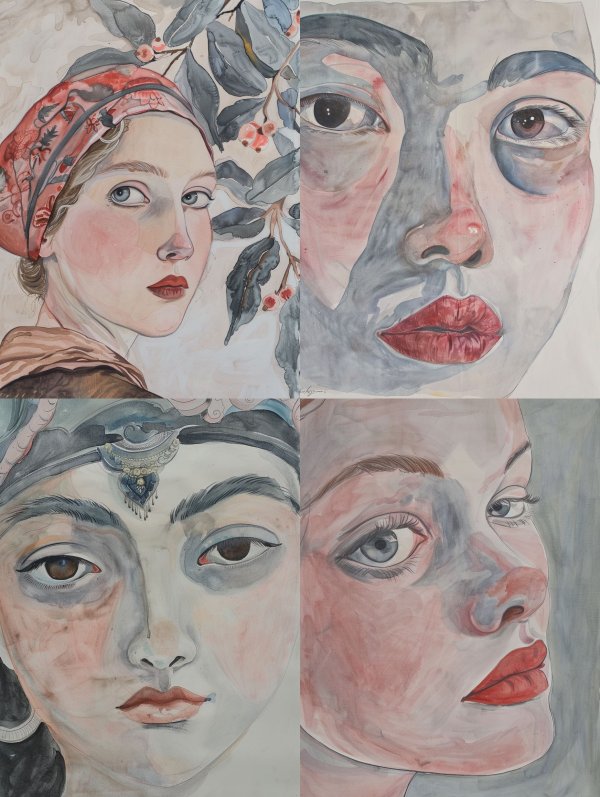 Whispers of the Soul Watercolor Portraits