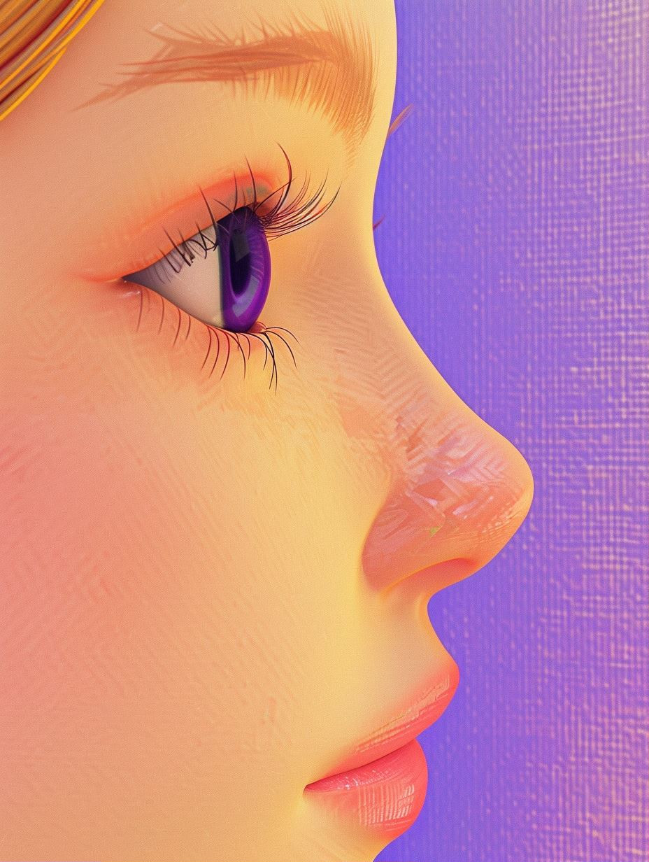 Neon Dreams Ethereal Portrait Study - Image 1