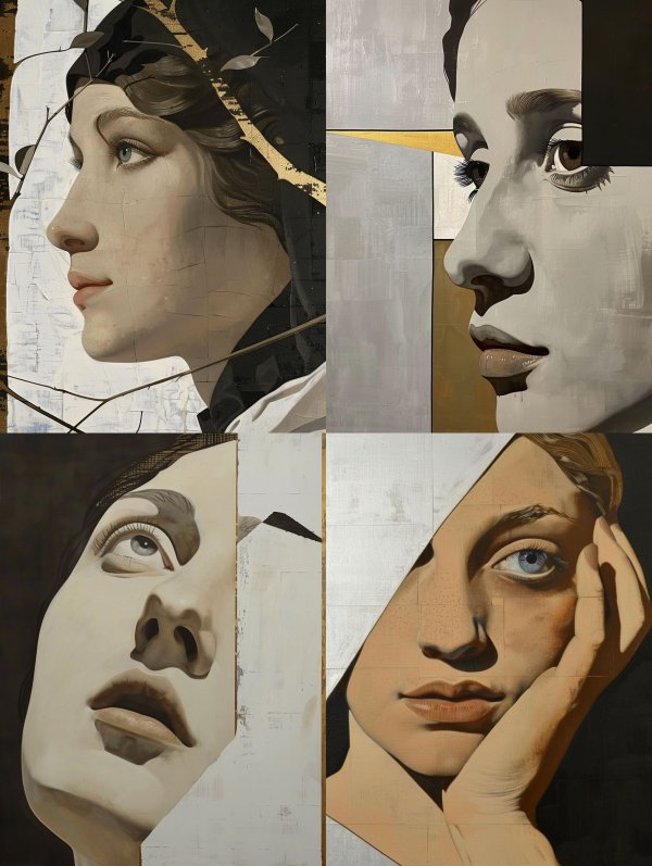 Fragmented Portraits of Silent Grace