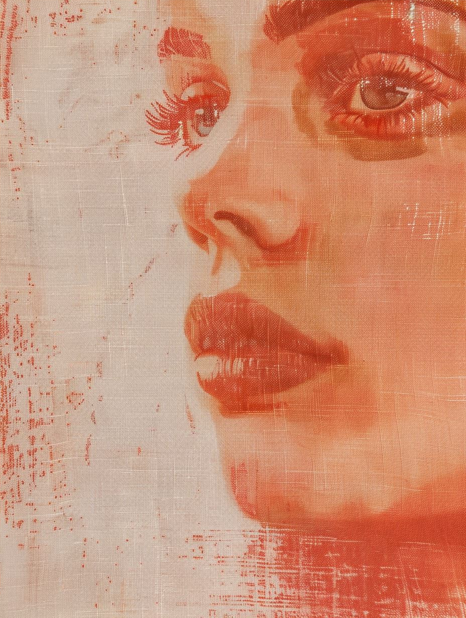 Ethereal Crimson Lace Portraits - Image 4