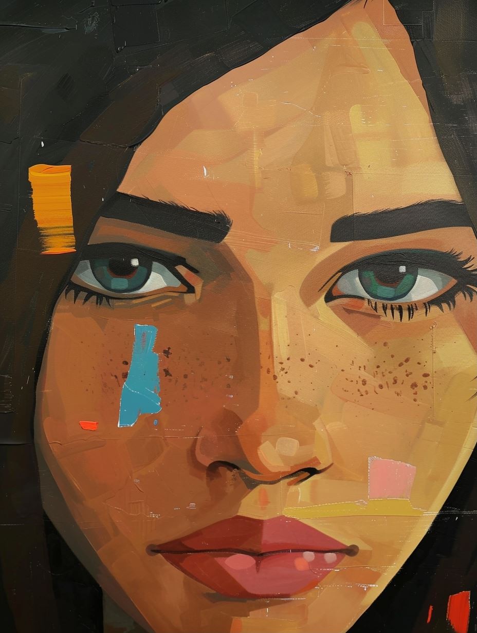 Abstract Painted Gaze - Image 1