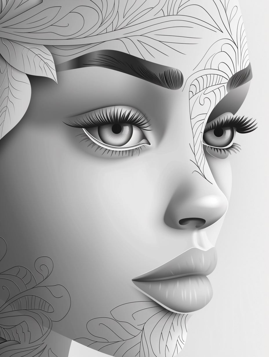 Ethereal Monochrome Bloom - Image 1