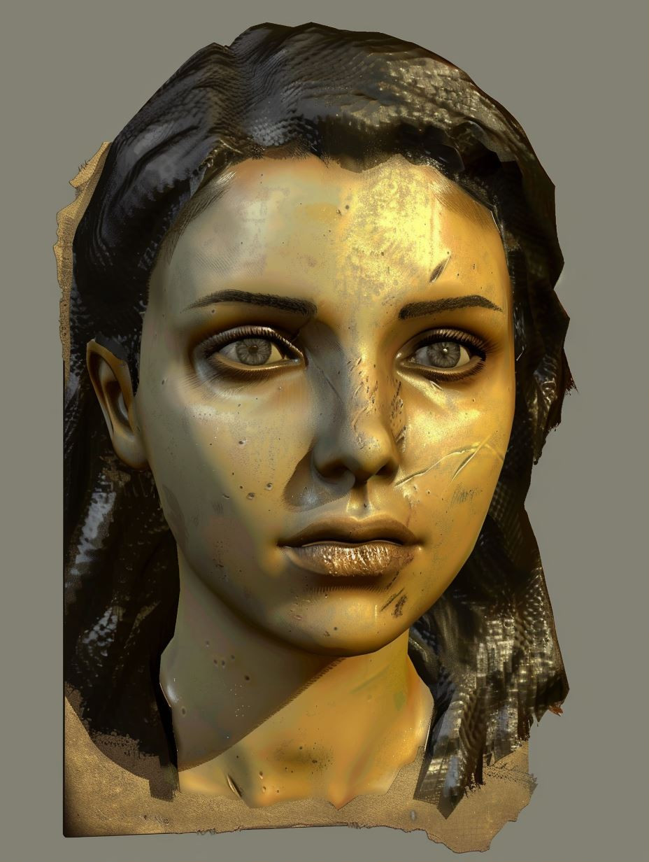 Ethereal Sculpted Stone Portraits - Image 1