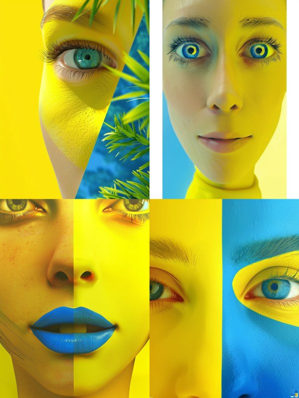 Vibrant Neon Surrealist Portraits