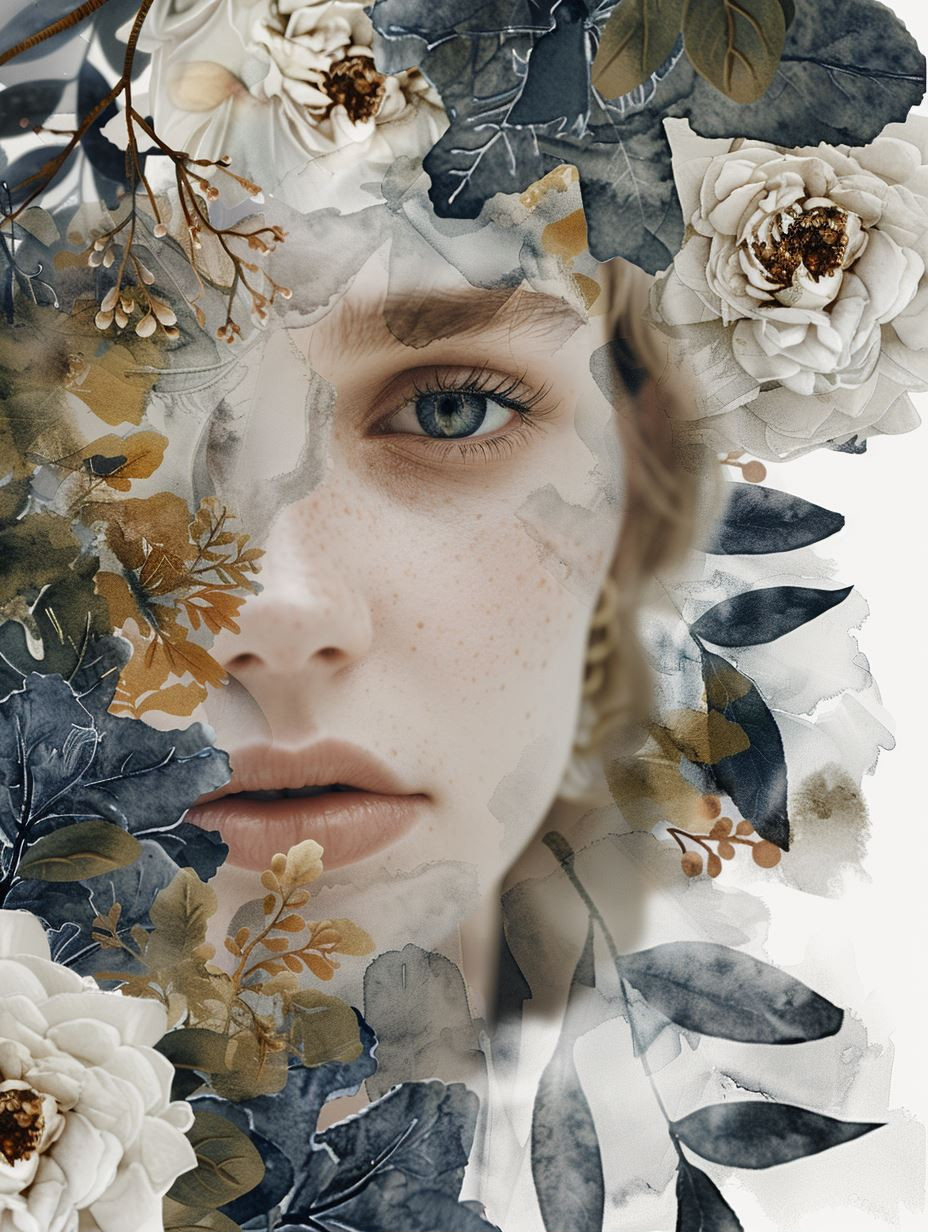 Floral Ethereal Portrait Fusion
