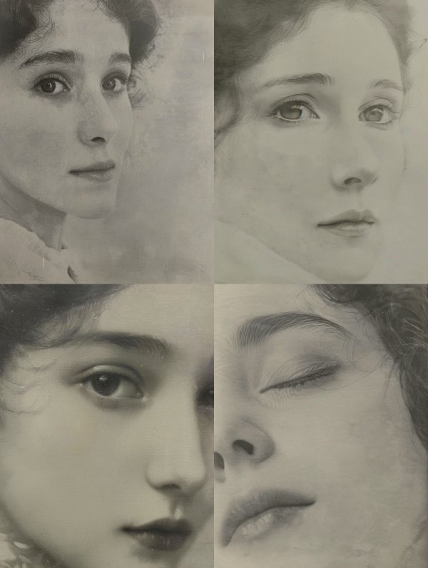 Ethereal Vintage Portrait Collage