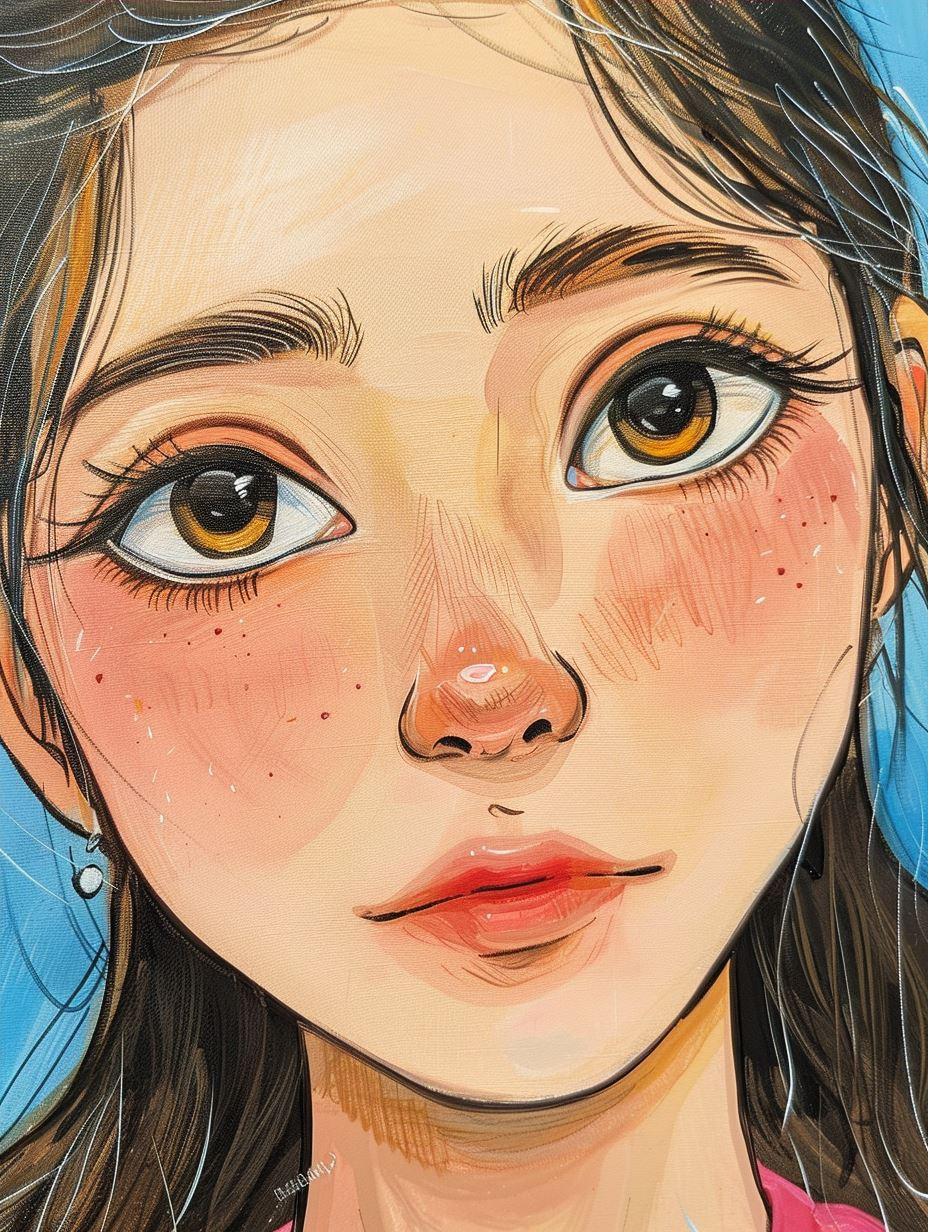 Dreamy Gazes: A Digital Art Study - Image 4
