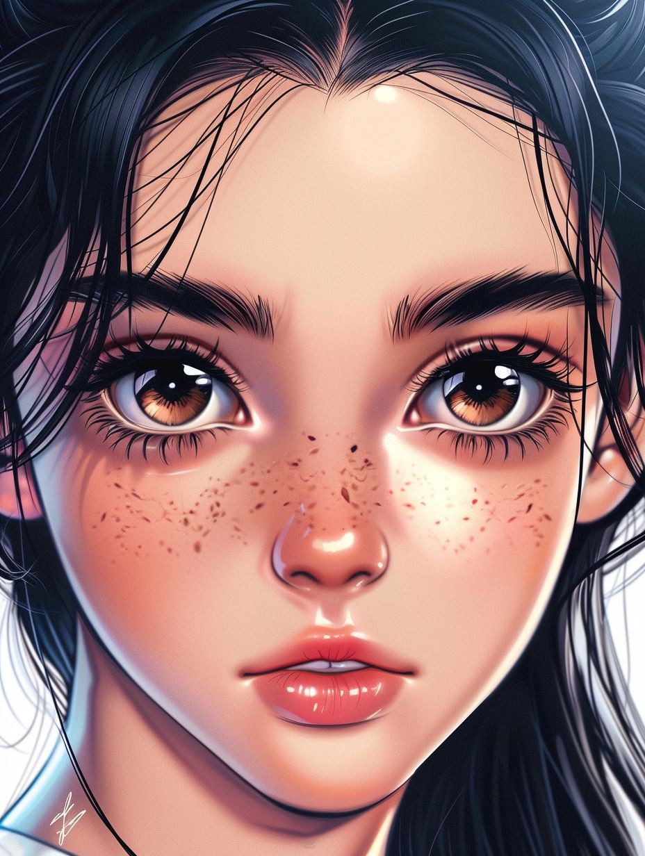 Ethereal Gazes: Digital Anime Portraits - Image 1