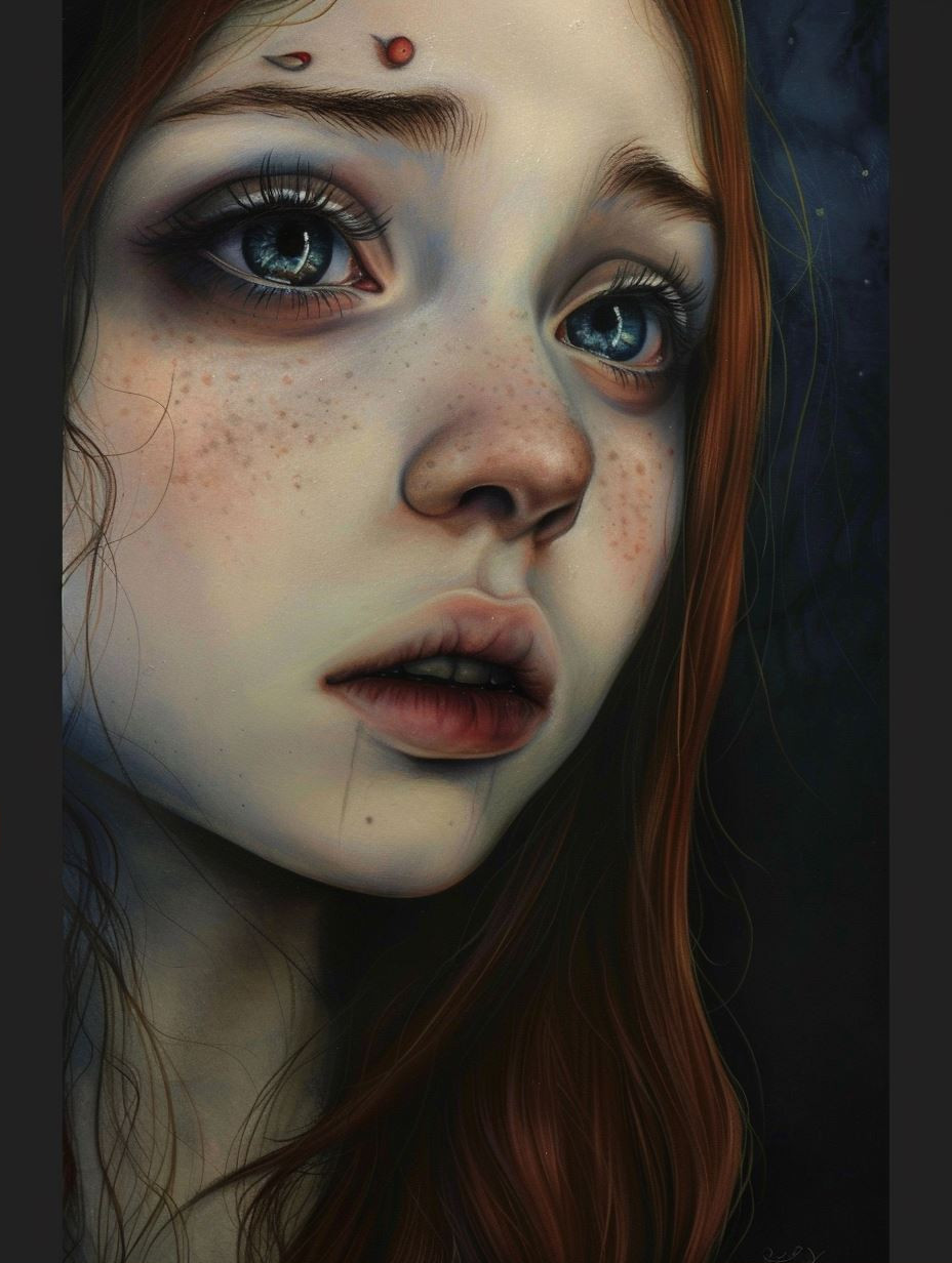 Haunting Gazes of Sorrow - Image 2