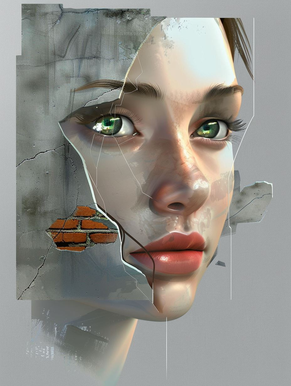 Fragmented Digital Portrait Studies - Image 2