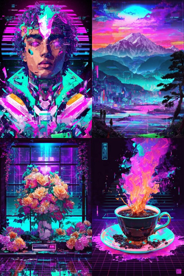 Neon Dreams in a Digital Prism