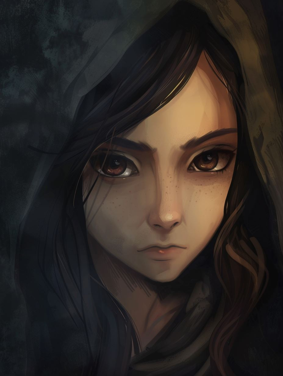 Melancholic Gaze in Digital Oil - Image 2