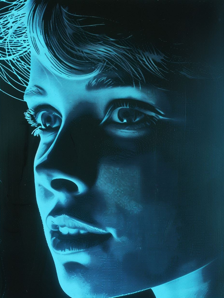 Neon Cyan Digital Soul - Image 2