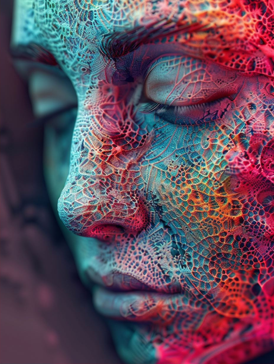 Ethereal Bioluminescent Cellular Portrait - Image 2