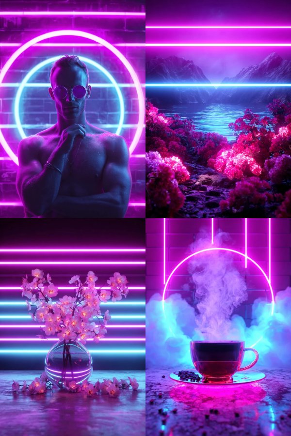 Neon Dreams: A Synthwave Visual Journey