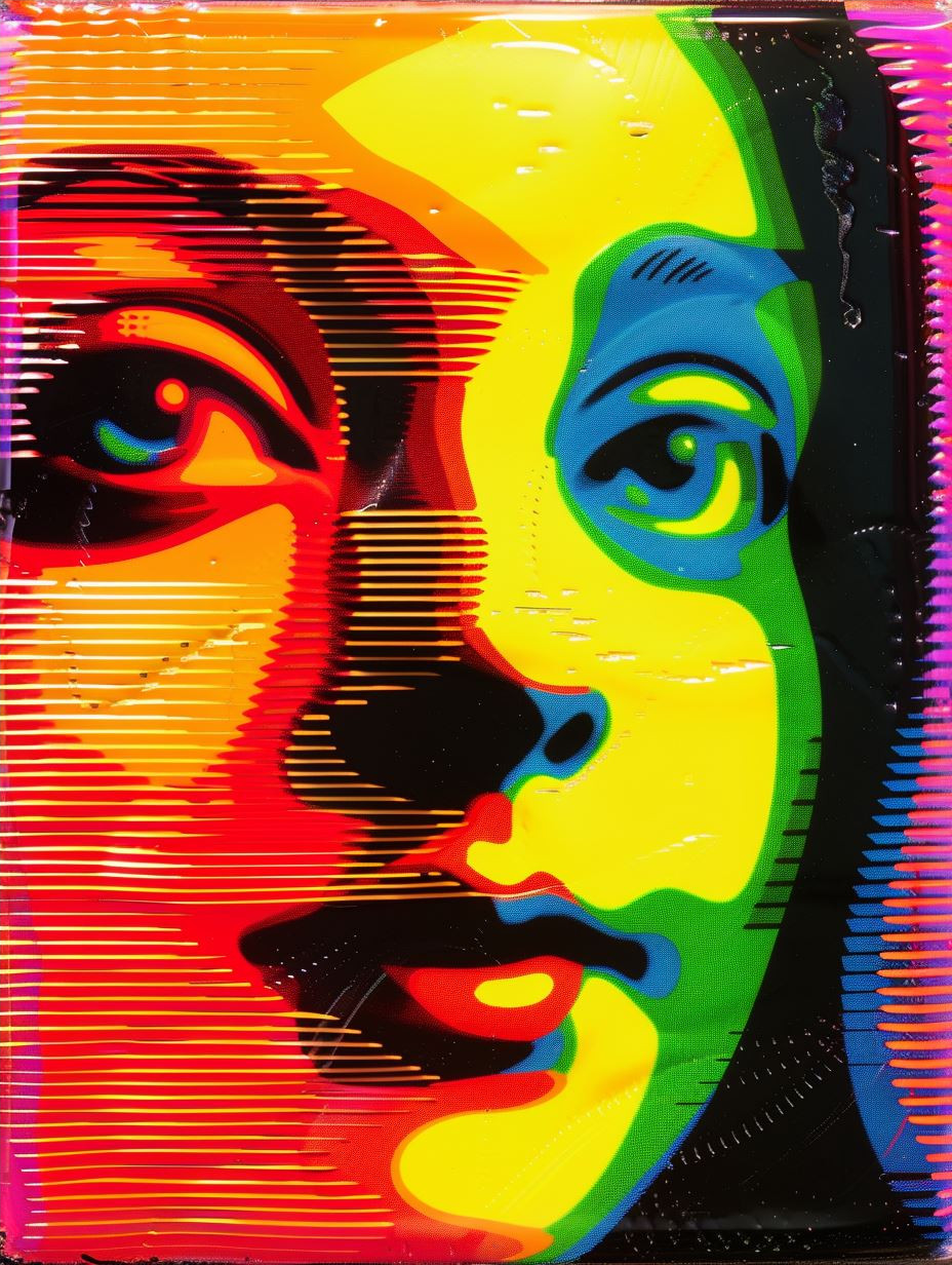 Neon Prism Portraiture Study - Image 4