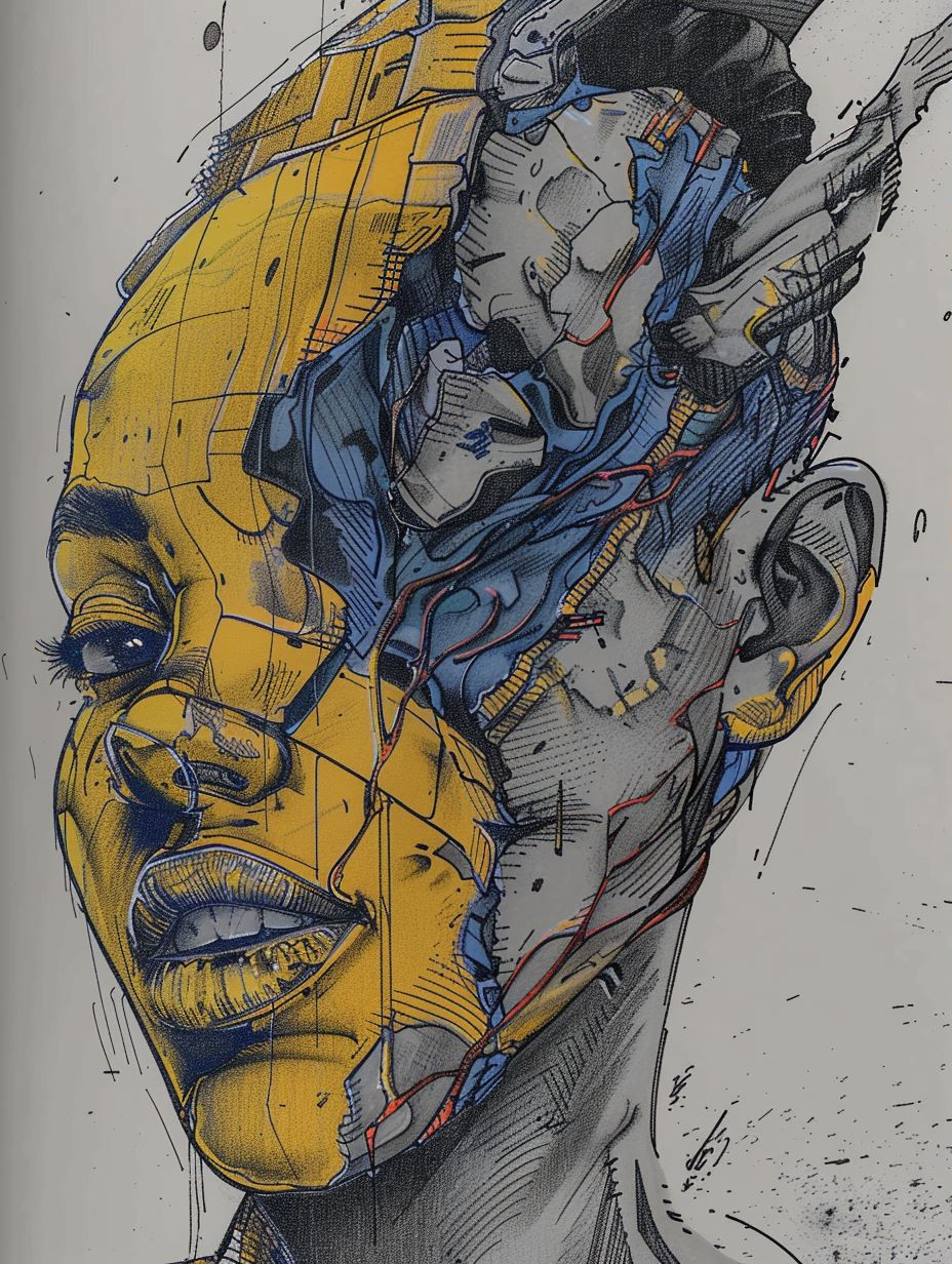 Fragmented Soul Mixed Media Portraits - Image 3
