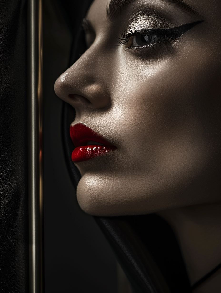 Crimson Elegance in Shadow - Image 1