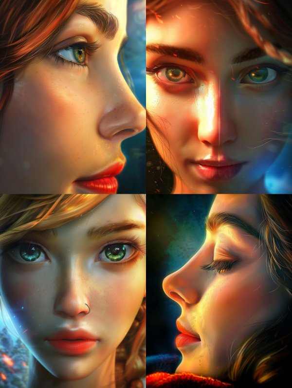 Radiant Amber Glow Portrait