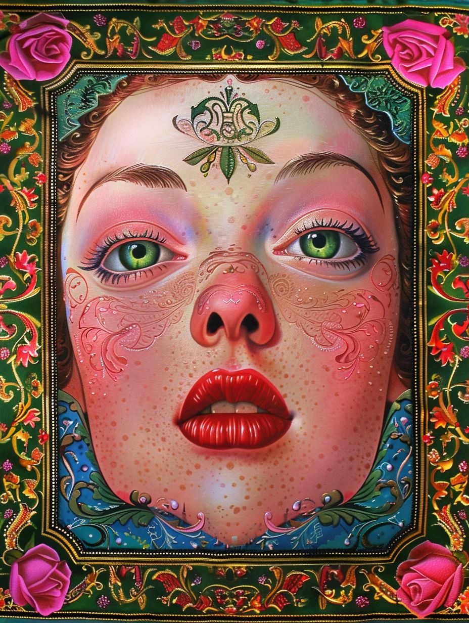 Floral Porcelain Portrait - Image 3