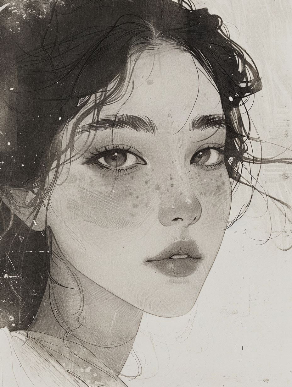 Ethereal Whispers in Monochrome - Image 3