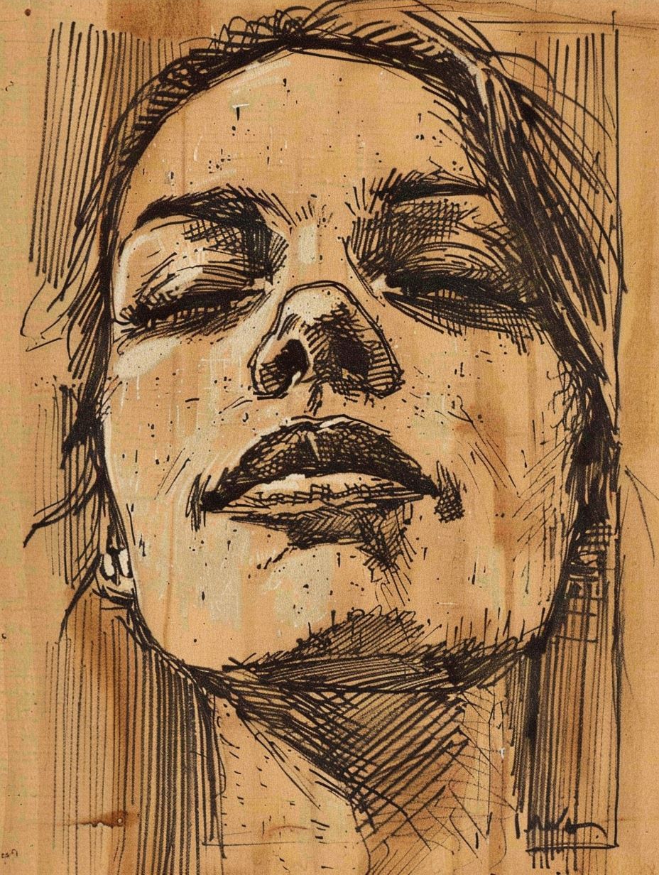 Expressions of Grace: Ink Portrait Studies - Image 3