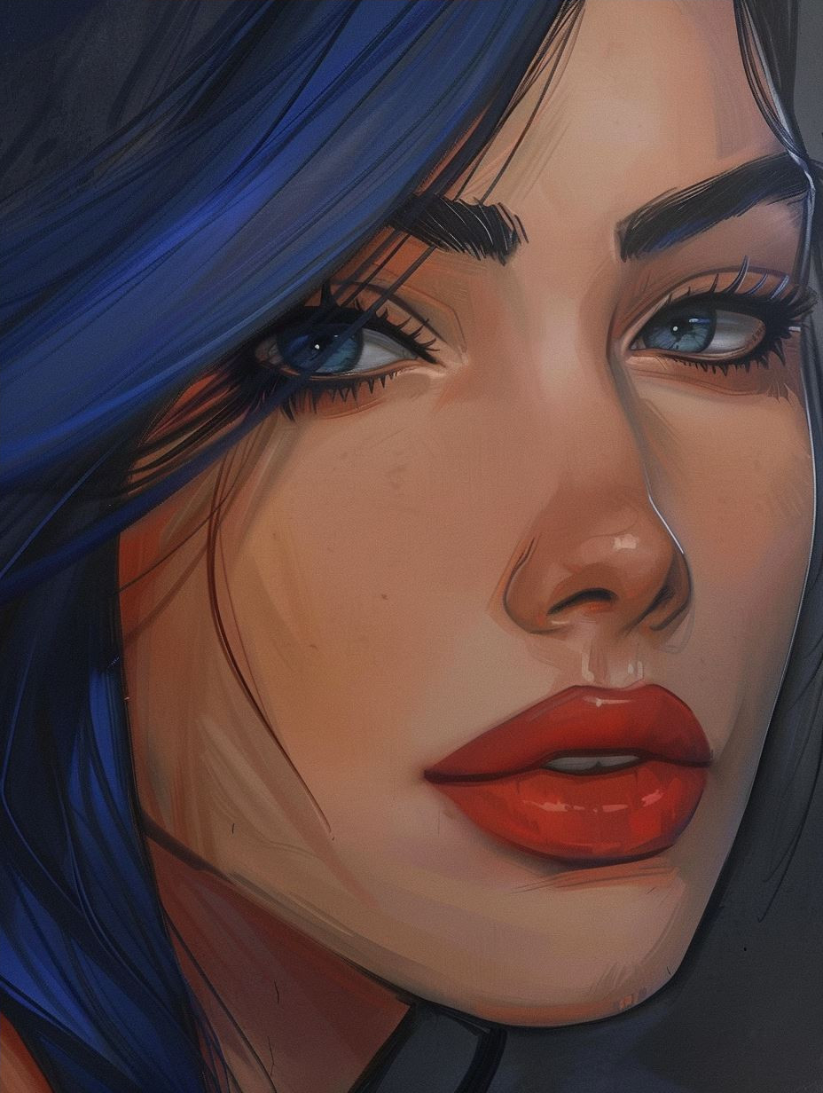 Mystic Azure Gaze Portraits - Image 4