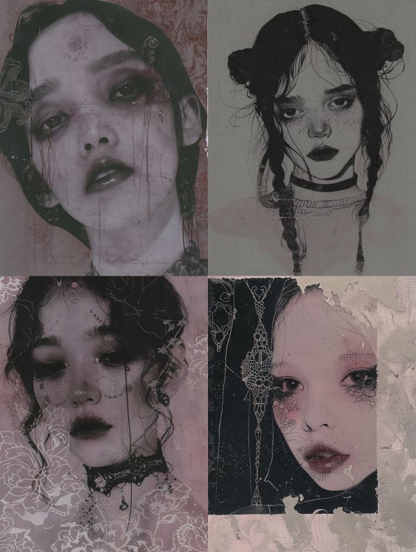 Melancholic Gothic Portrait Series