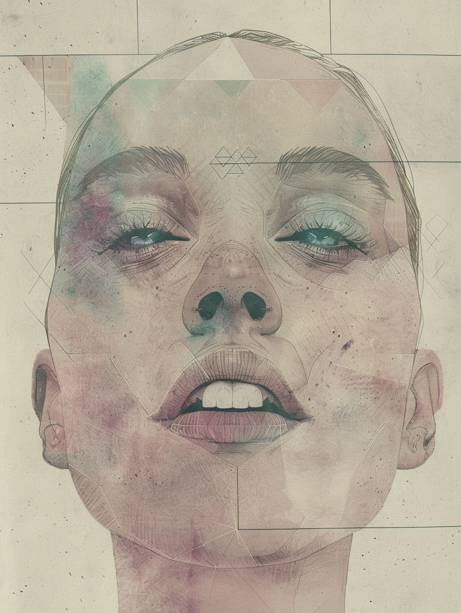 Geometric Soul: A Study of Fragmented Beauty - Image 1