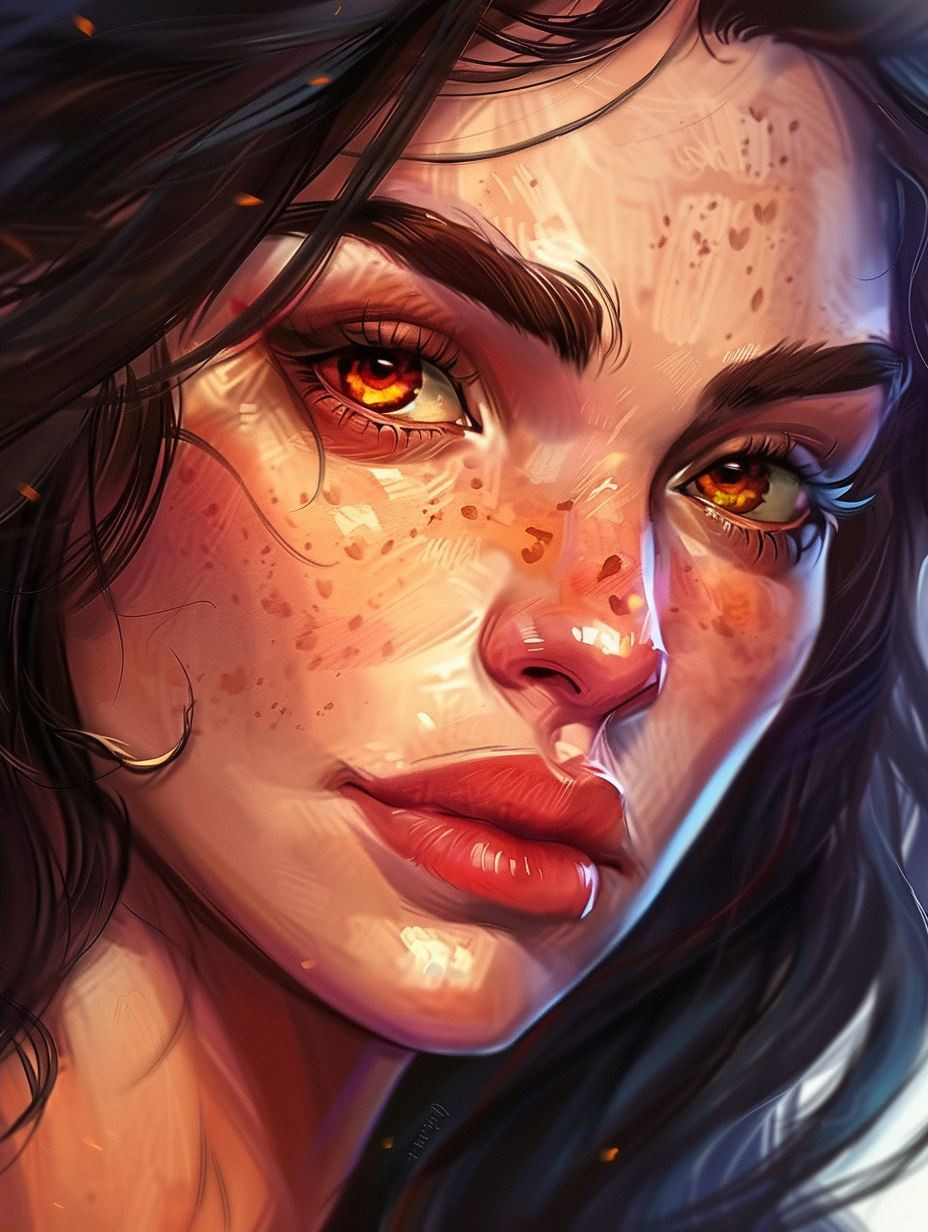 Ethereal Gaze: Digital Portrait Studies - Image 2