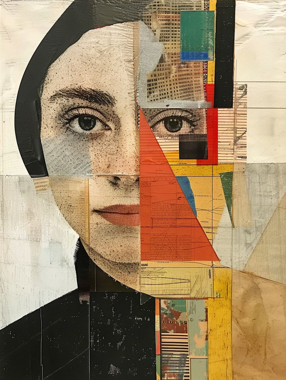 Fragmented Gazes: A Collage of Faces - Image 3