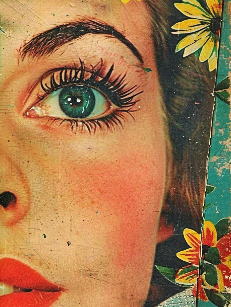 Vintage Floral Gaze - Image 1