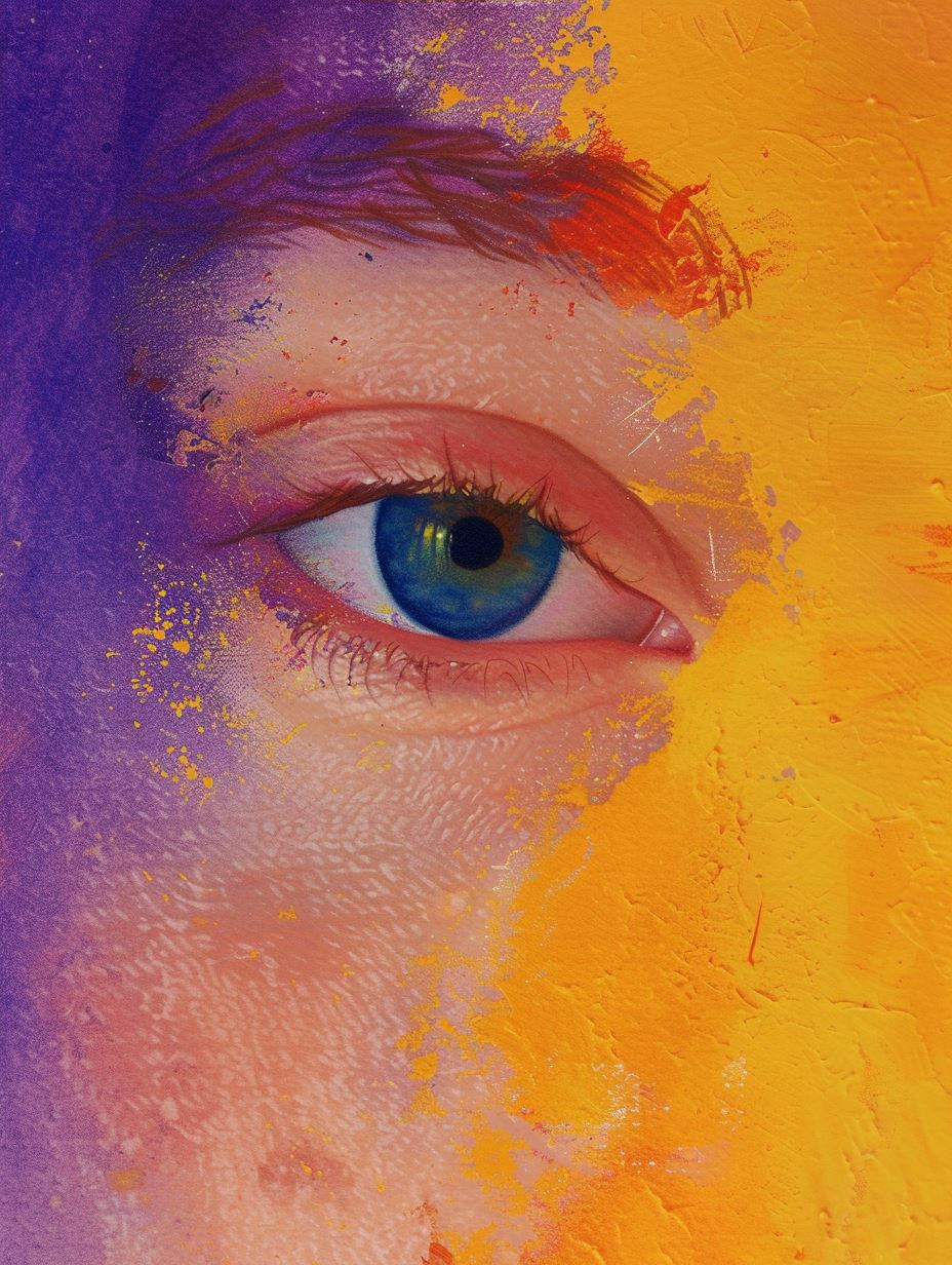 Vibrant Dual Tone Portrait Study - Image 4