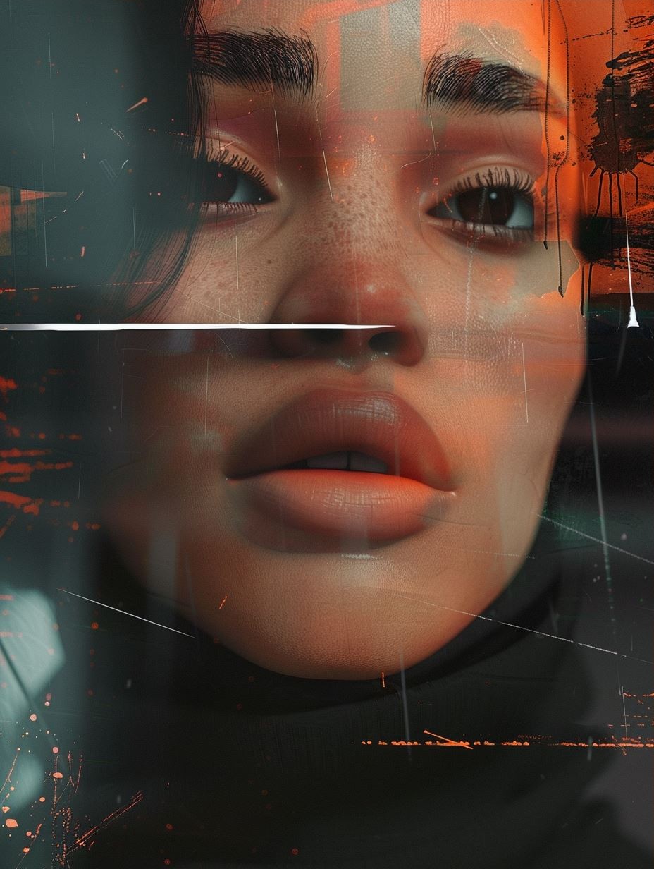 Cybernetic Winter Melancholy Portrait - Image 3