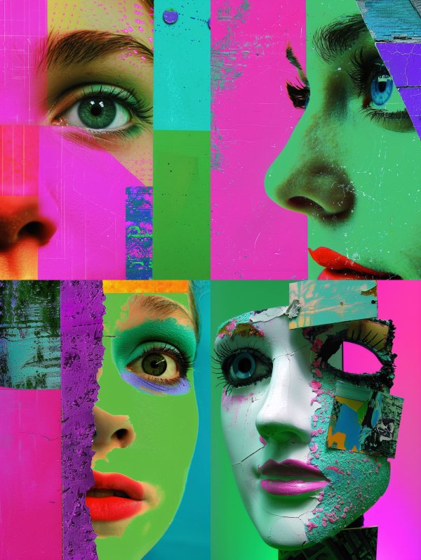 Neon Fragments of Human Identity
