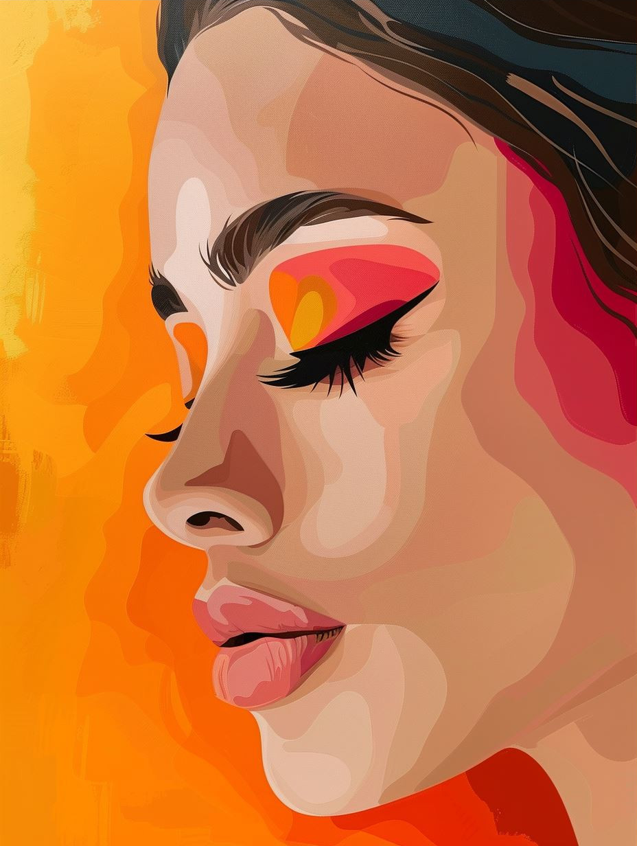 Vibrant Vector Portrait Study - Image 3