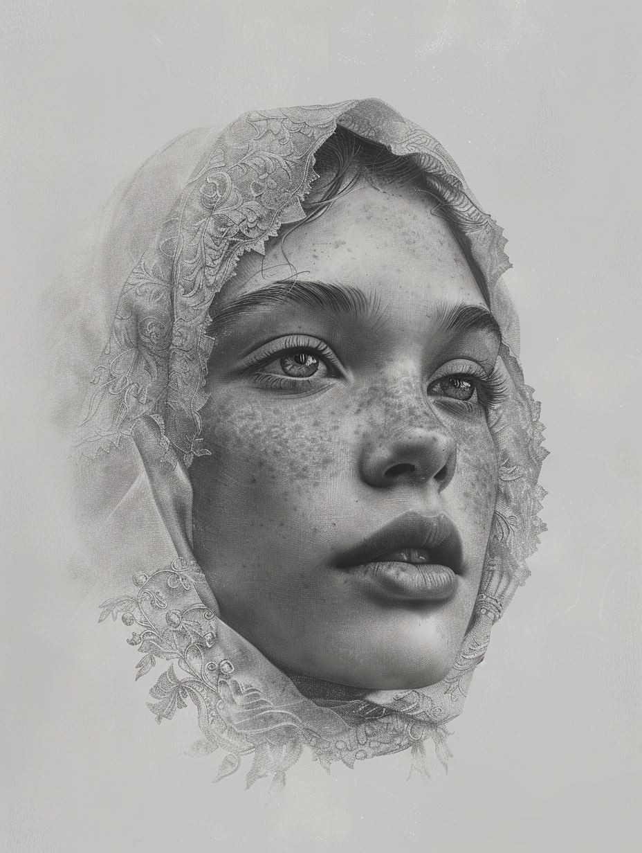 Ethereal Whispers in Monochrome - Image 4