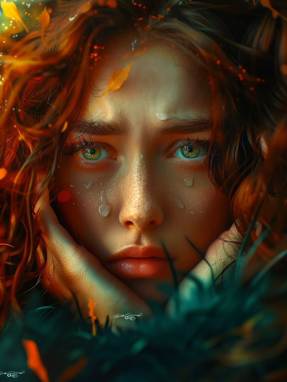 Ethereal Teal Gaze - Image 3
