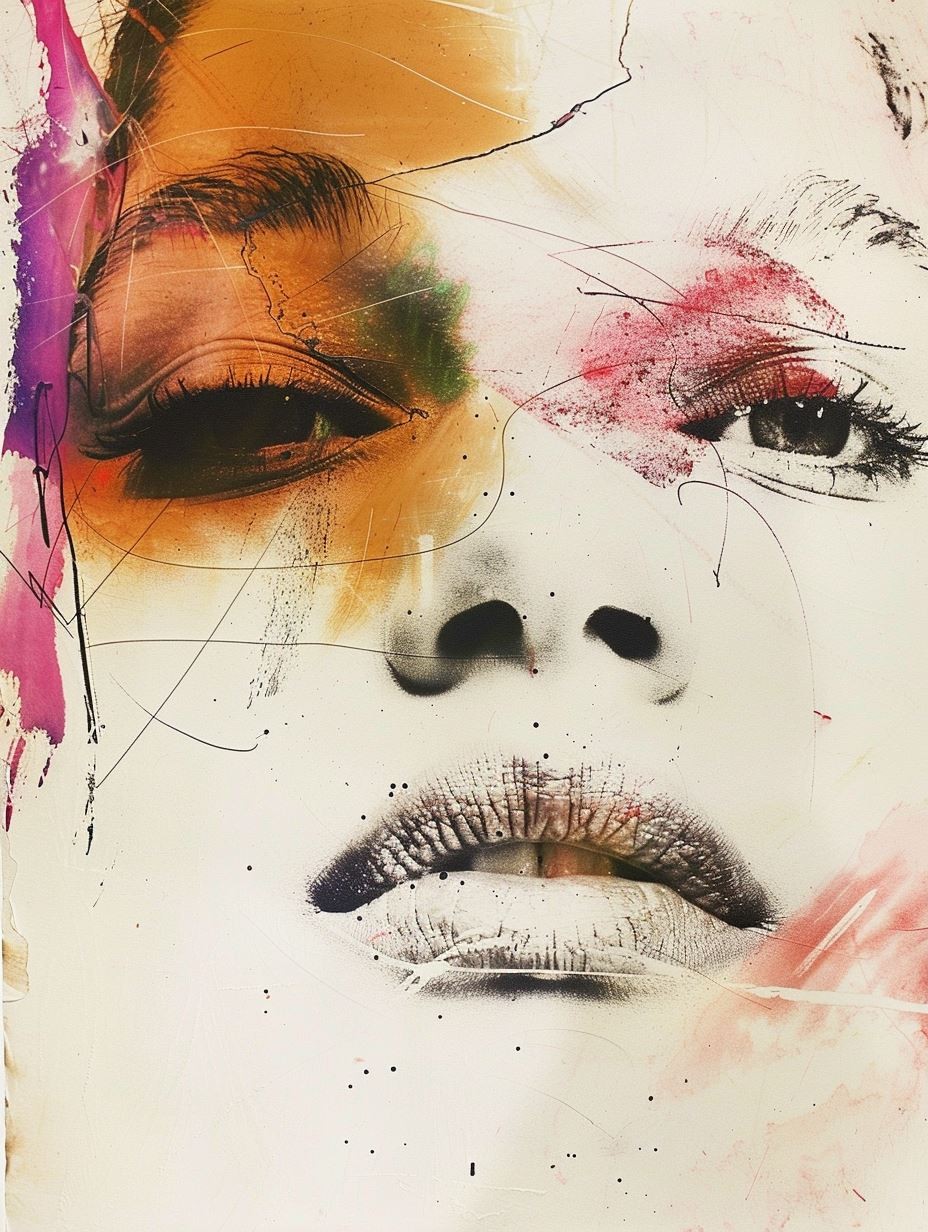 Abstract Fragmented Portrait Study