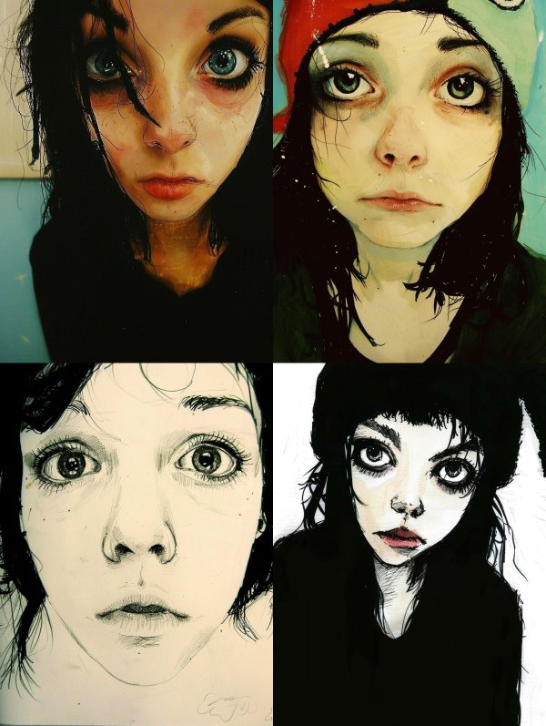 Melancholy Gaze in Dark Shadows