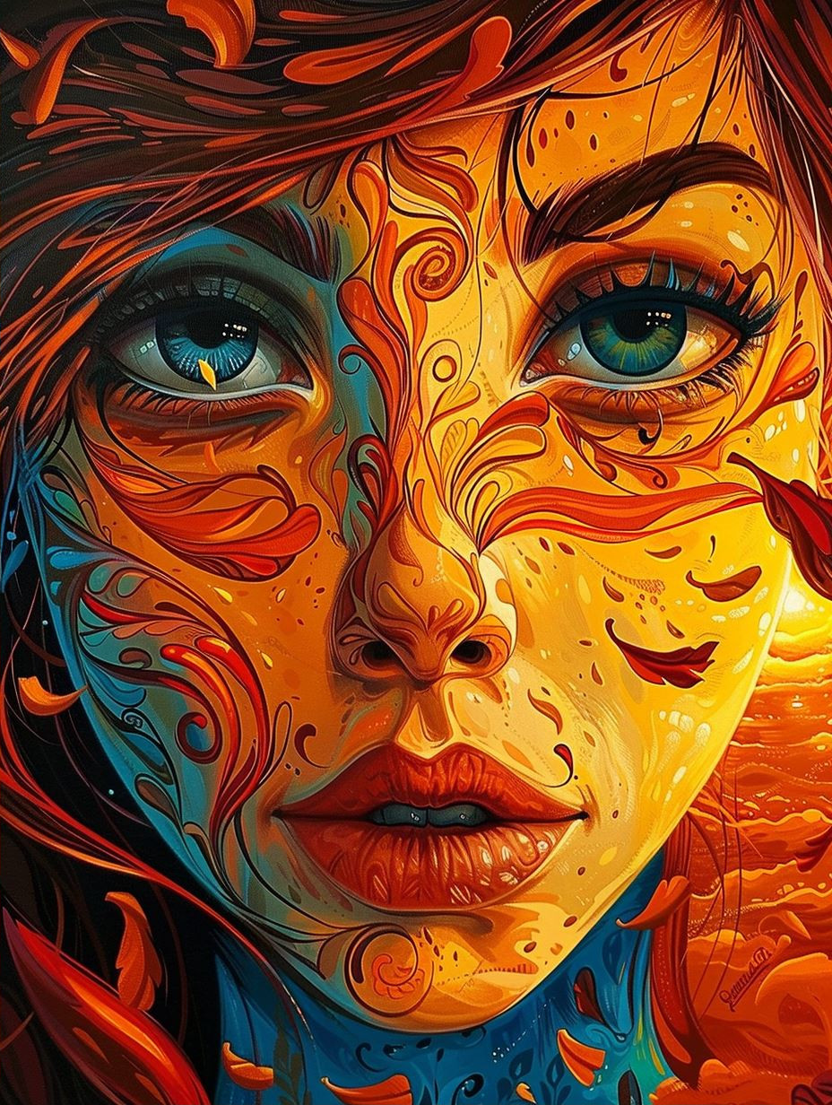 Vibrant Ethereal Portrait of Wonder - Image 2