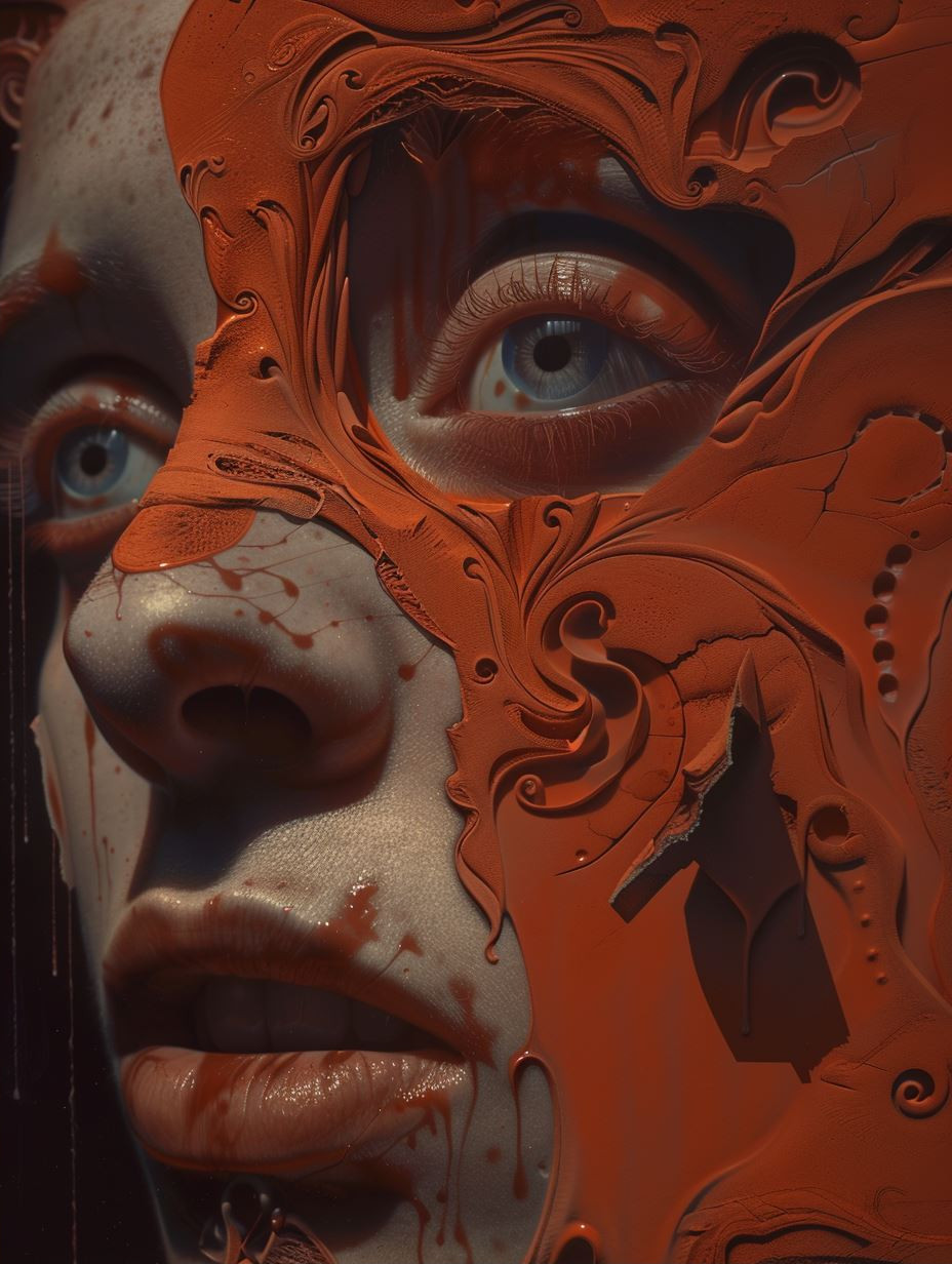 Ethereal Clay Fusion Portrait - Image 2