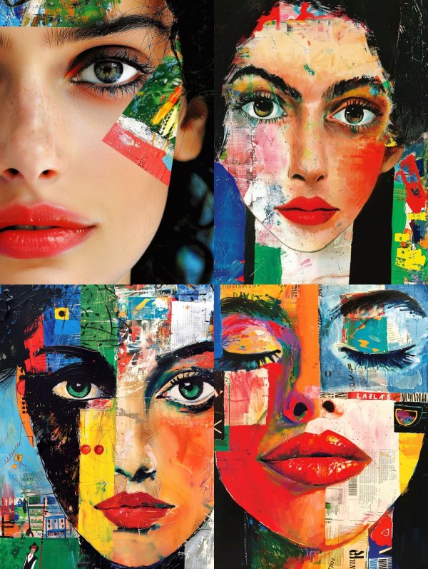 Fragmented Urban Beauty Collage