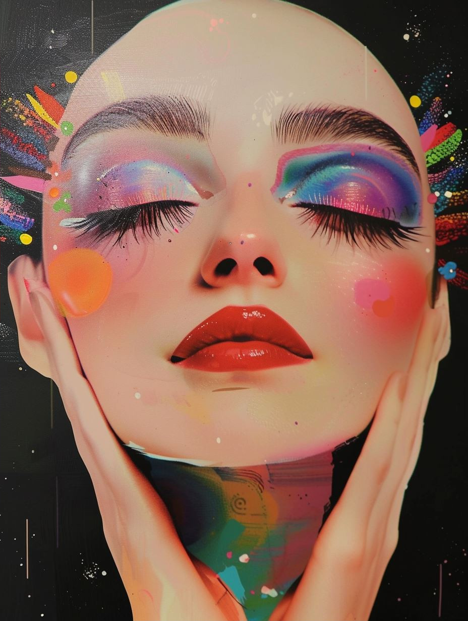 Prismatic Surrealist Portrait Study - Image 2