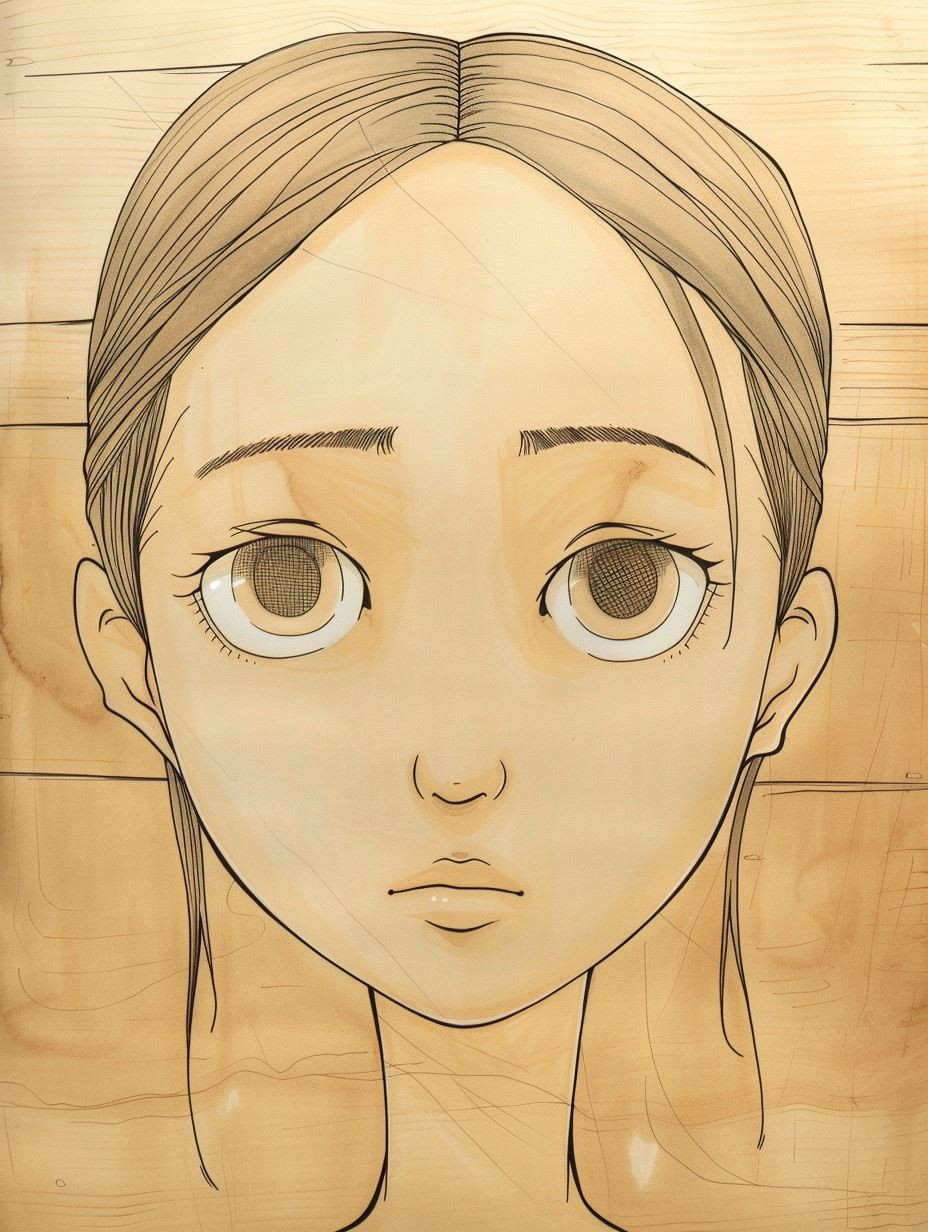 Vintage Anime Portrait Study - Image 4