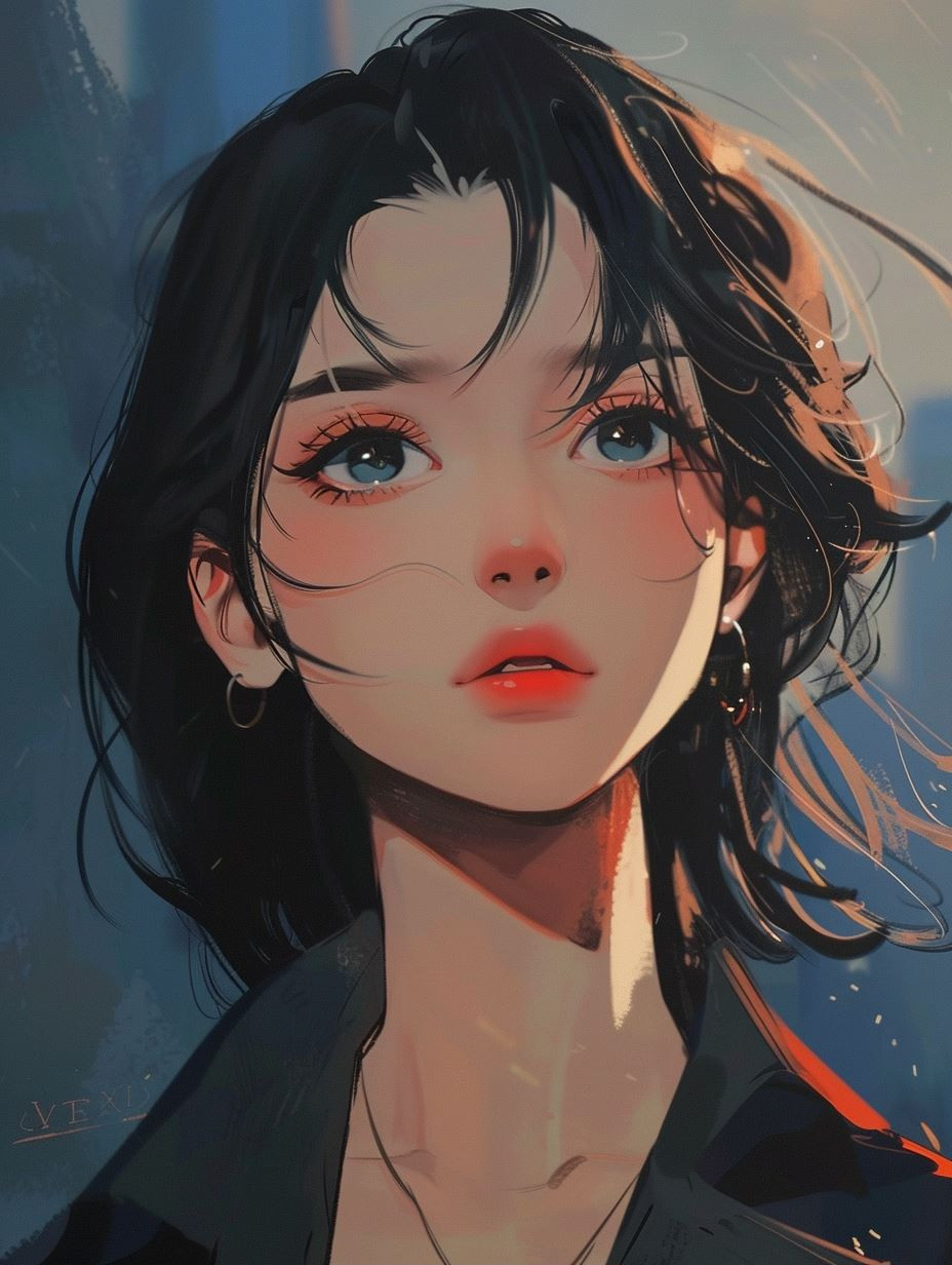 Ethereal Gaze: Digital Anime Portraits - Image 2