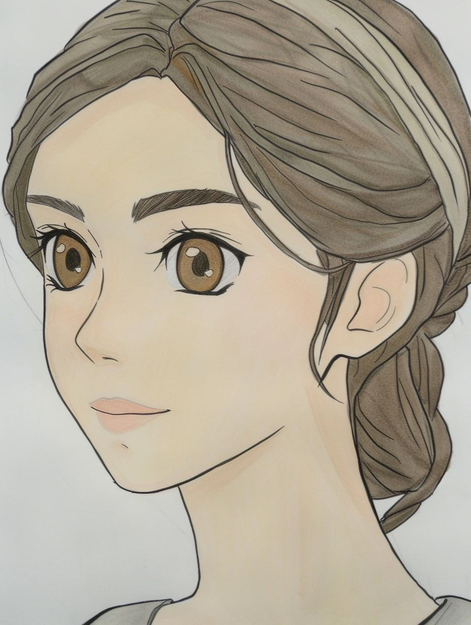 Azure Gaze Sketch - Image 3