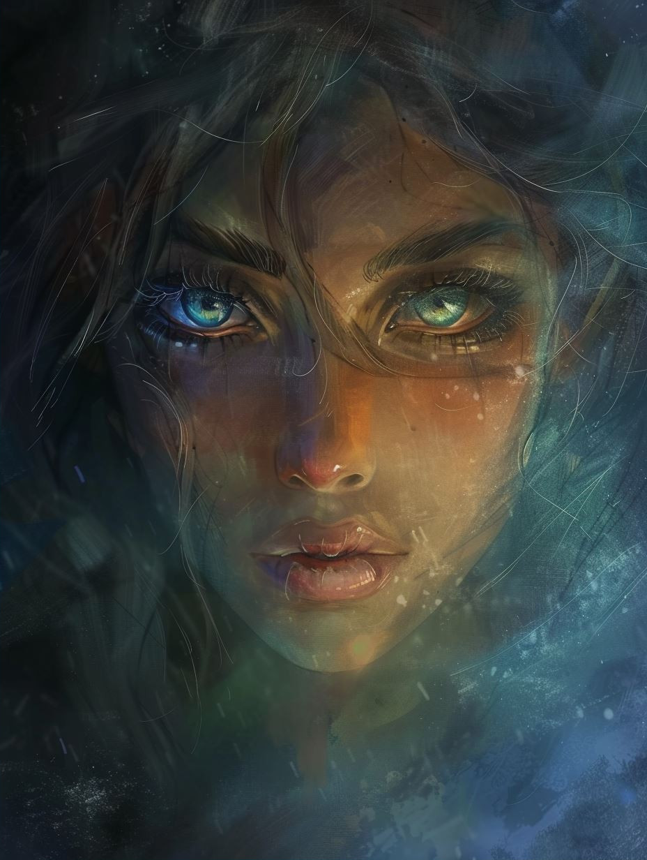 Ethereal Gaze in Deep Waters - Image 2