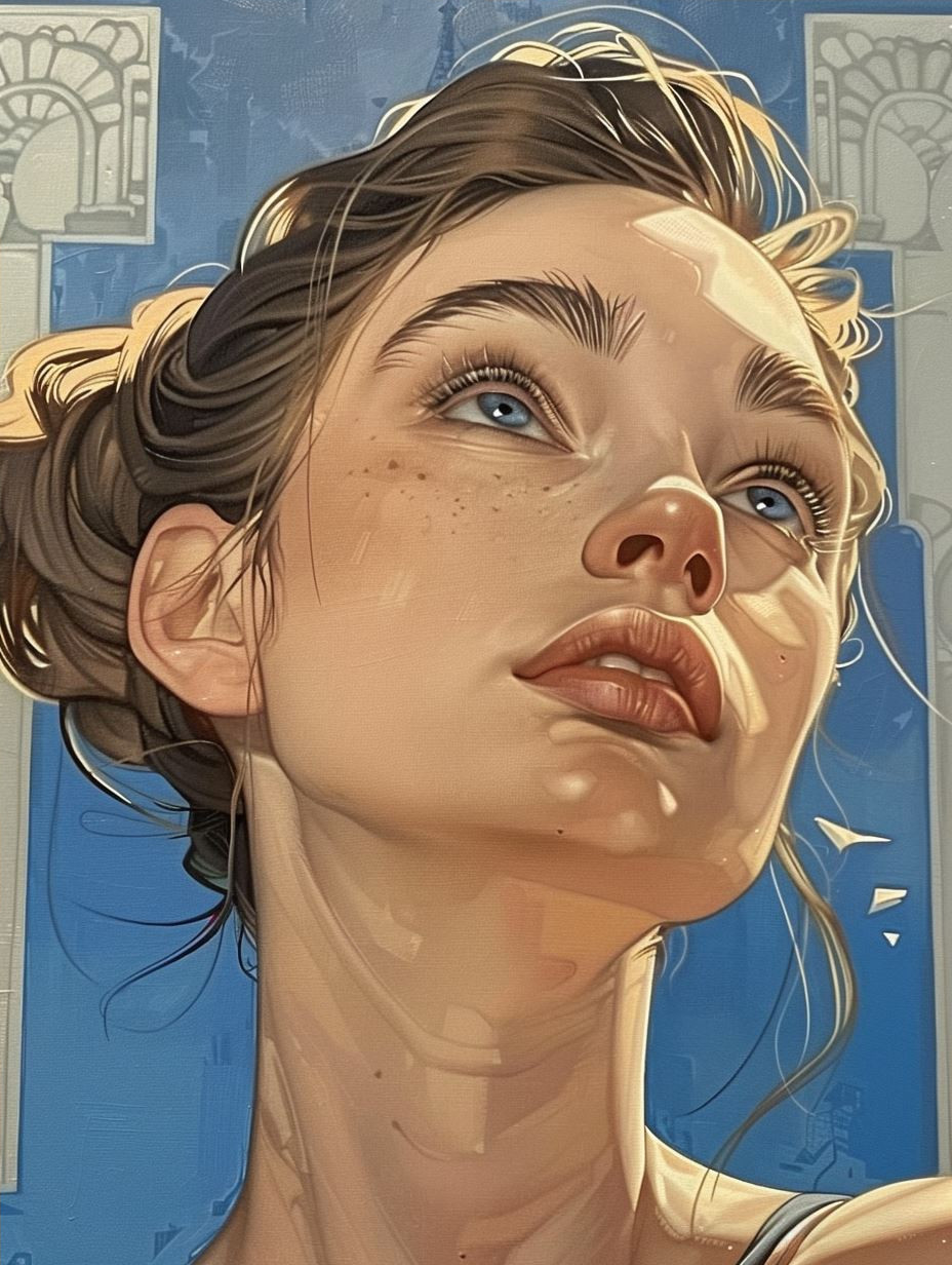 Golden Gaze: A Study in Blue Eyes - Image 4